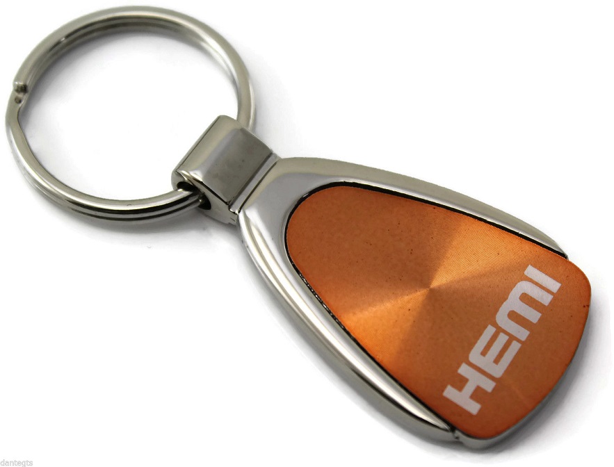 Orange Hemi Tear Drop Key Chain - Click Image to Close
